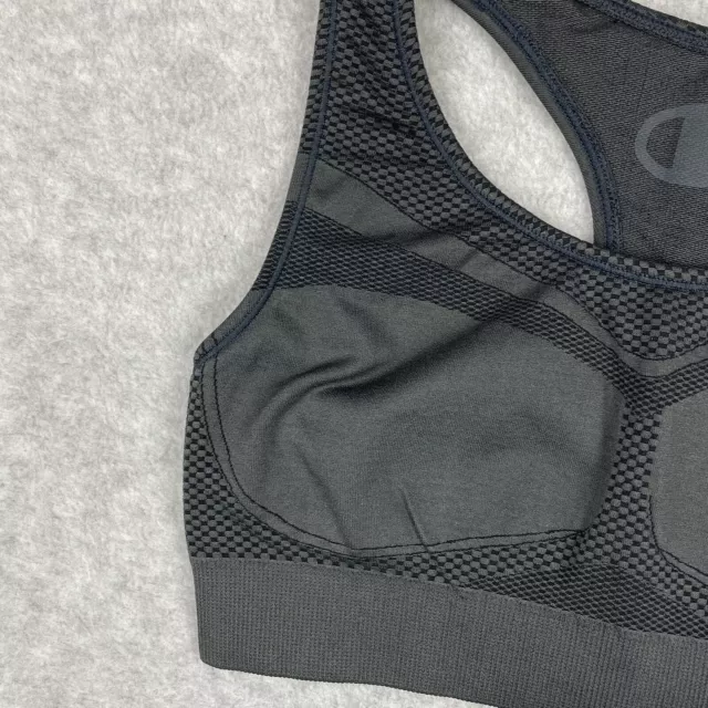 Champion Sports Bra Womens Small X-Small The Freedom Seamless Racerback Gray 2