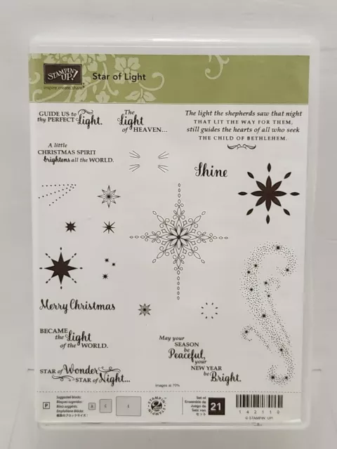 Stampin Up Star of Light Christmas Bethlehem Spirit Bright 21 Stamp Set 142110