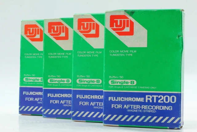 [Unused x4] Fujichrome RT200 Single 8 For After Recording Film From JAPAN