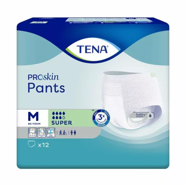 TENA Pants ConfioFit Super Einweghose - Gr. M, 4 x 12 Stück