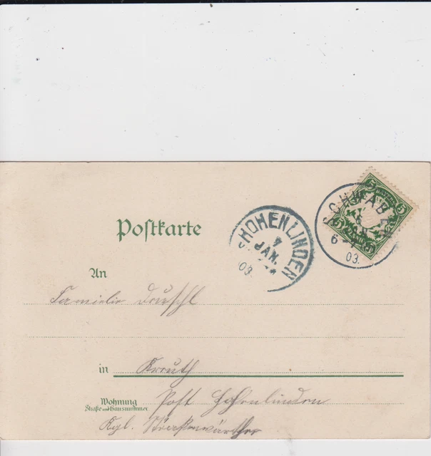 Litho Schwaben - 5 Motive Kriegerdenkmal Badeanstalt Totale Kirche 1903 2