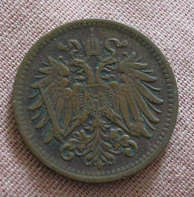 Austria - Bronze 1 Heller 1912-Km # 2800 V.f