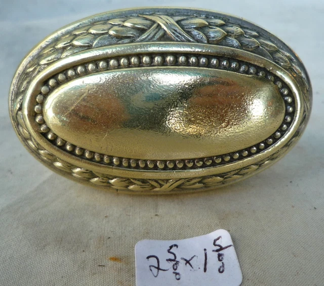 Door Knob (single)  BRASS Antique oval 2 5/8" x 1 5/8"Douet by Yale & Towne 1910
