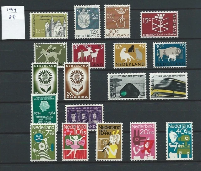 Niederlande Jahrgang 1964 Postfrisch nach NVPH Komplett jaargang