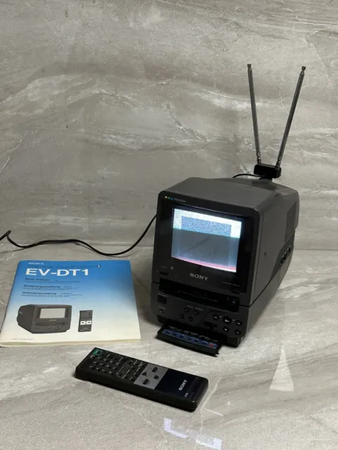 Sony EV-DT1 Trinitron Video 8 Combo Vintage TV mit Recorder und Remote #324
