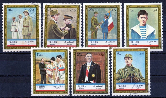 Fujeira complete series year 1969 used De Gaulle