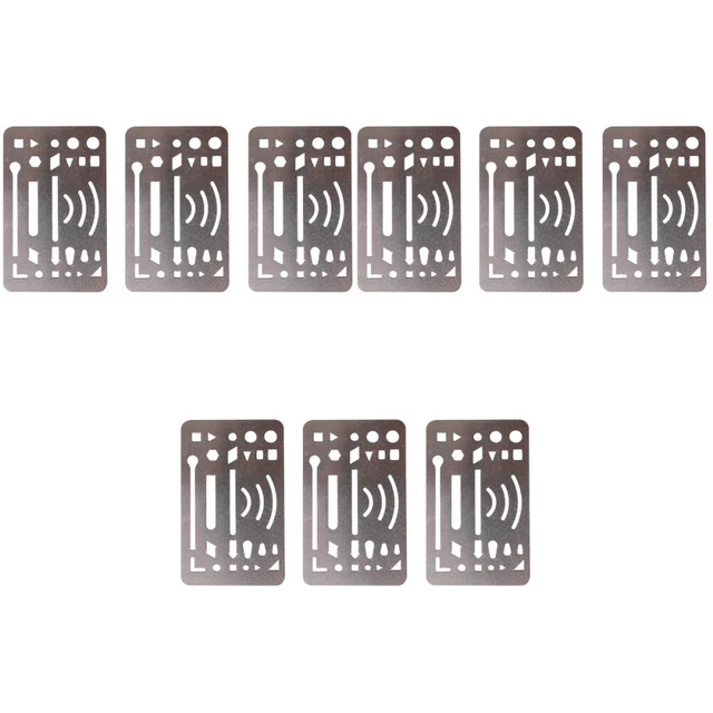 9 piezas Borrar Letrero Acero Inoxidable Letrero Artesanía Dibujo Dibujo