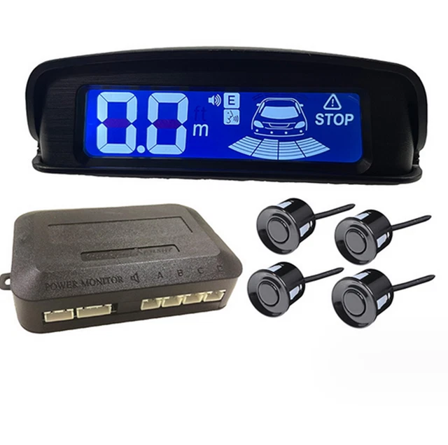 CAR REVERSE BACKUP Rear Radar Monitor System Sound Alarm Kit 4 Parking