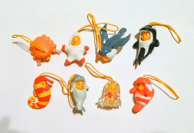 Disney Winnie The Pooh Animal Wear Ocean Peek-A-Pooh Tomy Figurines Set