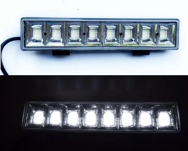 2 Pezzi Bianco 24V Luce LED Barre 64W Pois Lampade per Camion SUV Bus Auto Van