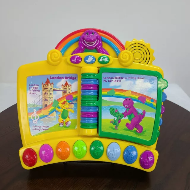Mattel Barney Dino Musical Nursery Rhymes Piano Book Electronic