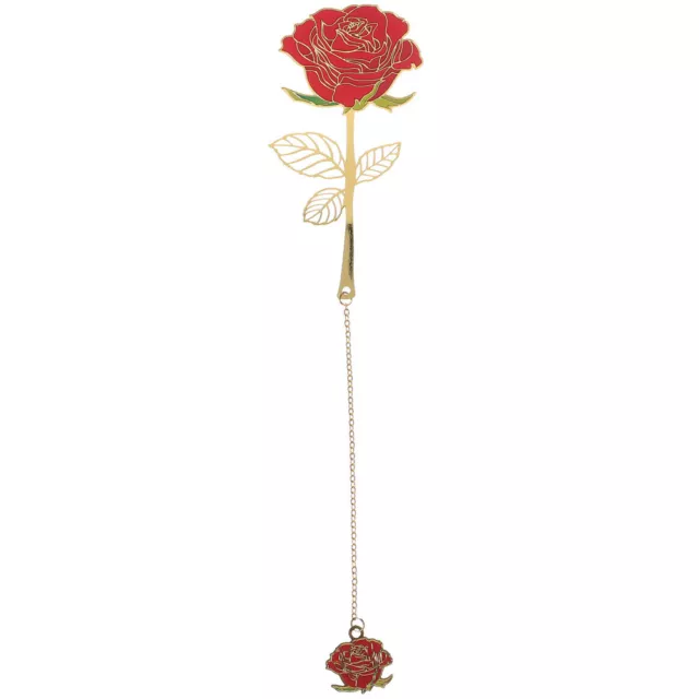 Chinese Style Bookmark Aesthetic Rose Flower Packing Holder Fine
