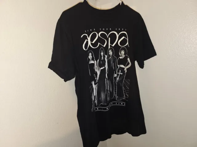 aespa Synk Hyper Line US Tour Official Shirt T-Shirt Merch MD Goods Medium SM