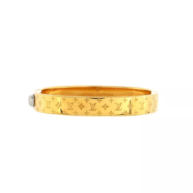 Louis Vuitton Monogram Nanogram Strass Bracelet 2021-22FW, Gold, S