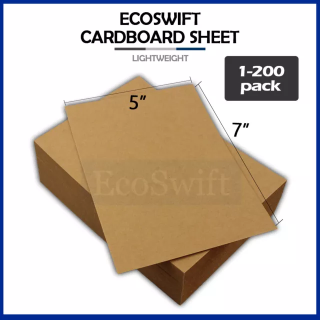 1-200 "EcoSwift" Chipboard Cardboard Craft Scrapbook Photo Pads Sheets 5" x 7"