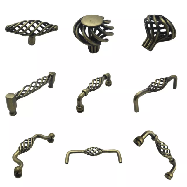 5-20 Count Antique Bronze Kitchen Cabinet Drawer Door Handles Pull Hardware HL7