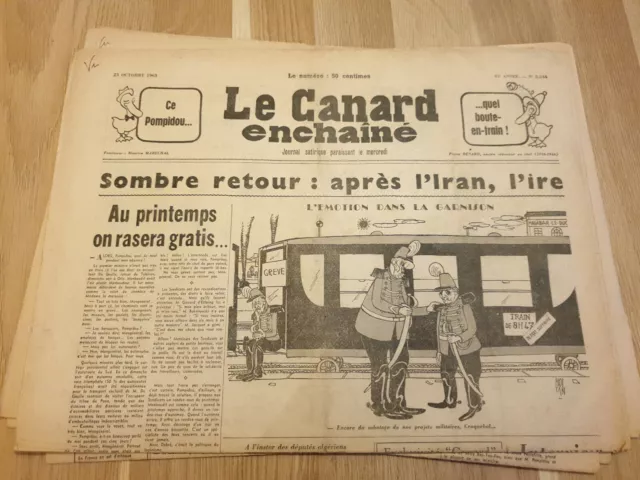 Journal - Le Canard Enchaîné n° 2244 du 22 octobre 1963