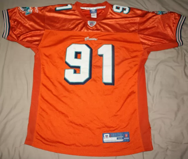 NFL Onfield Reebok Miami Dolphins #91 Cameron Wake Jersey - Size 50
