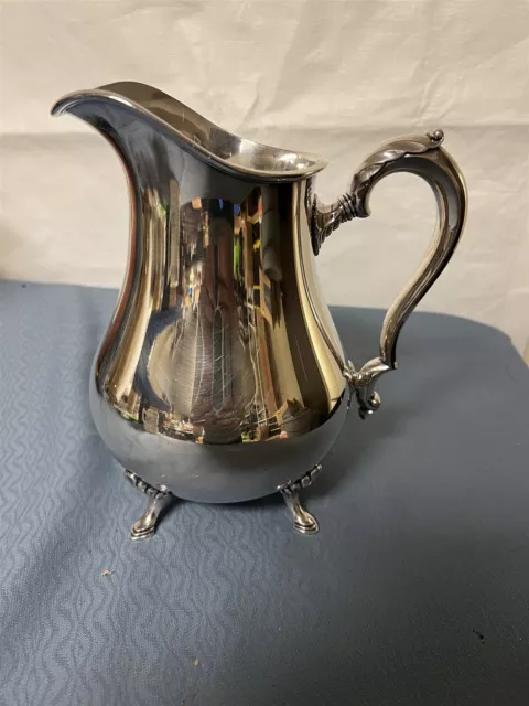 Vintage Benedict 1130 Silverplate Pouring Pitcher Tarnished Metal Silver  Water