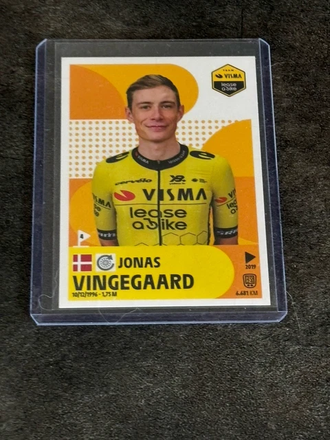 Autocollant Panini Tour De France 2025 – Jonas Vingegaard (Team Visma) – N°268 – Neuf