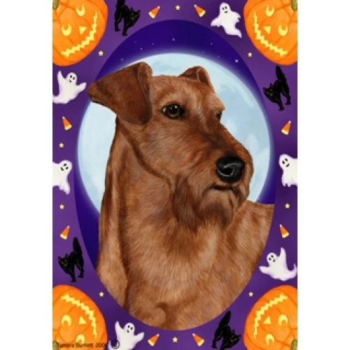 Halloween Garden Flag - Irish Terrier 122201