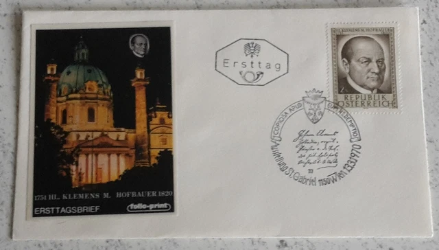 FDC Ersttag Ersttagsbrief 1970 Klemens Hofbauer siehe Bild