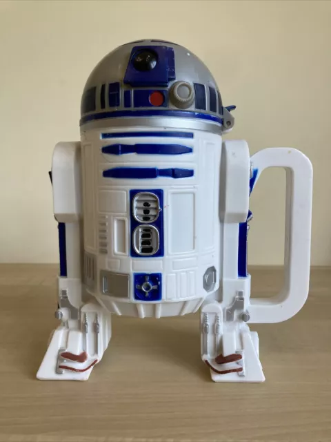 Disney Parks Star Wars R2D2 Plastic Souvenir Mug Cup with Flip Lid and Handle