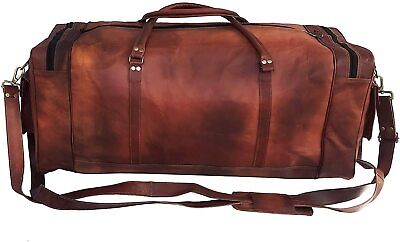 30" Foldable Large New Men's Leather Duffel Luggage Travel Weekend Sport S Bag