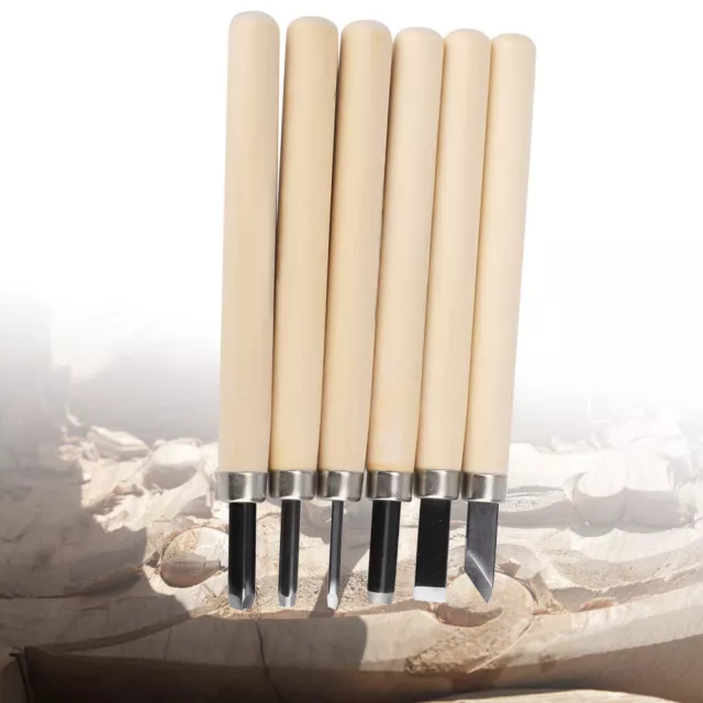6PCs Wood Carving Cutter Chisel Woodworking Whittling Cutter Chip Hand Tools