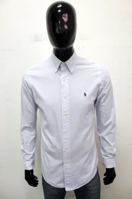 Ralph Lauren Camicia Uomo Taglia S Cotone Chemise Shirt Manica Lunga Logo Man