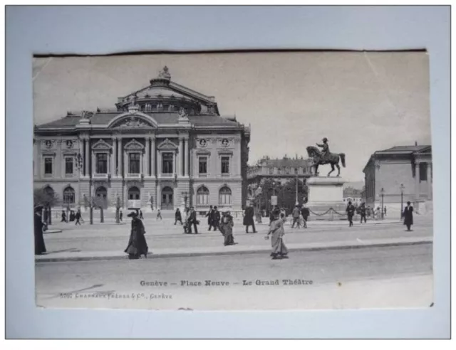 CPA Suisse Genève Place Neuve Le Grand Théâtre 1911 (1116)