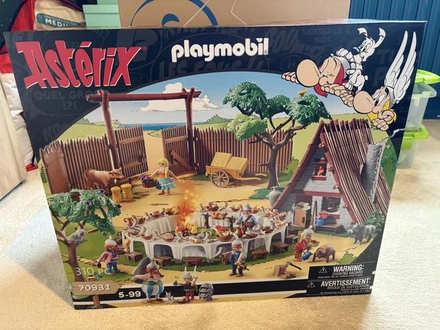 Playmobil 70931 Astérix - Le Banquet Du Village Gaulois, Figurine Astérix Avec Turnebroche Et Table Géante, Dès 5 Ans