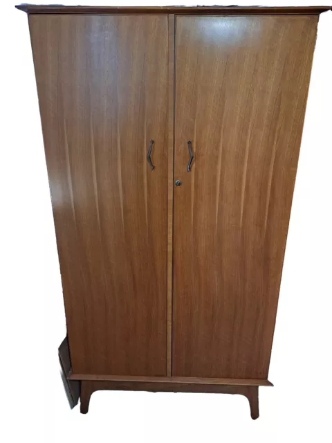 Alfred COX  Mid Century Walnut Wardrobe Double Door