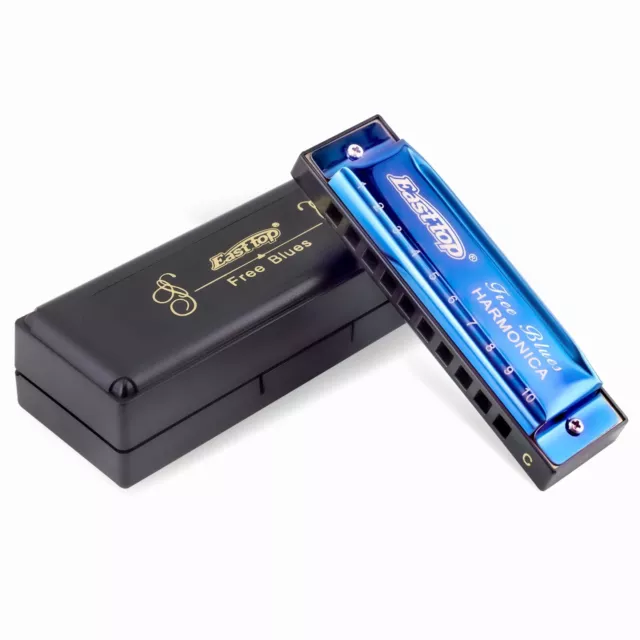 Easttop diatonique Harmonica en Do 10Trous Harmonica Blues Diatonique Cadeau New