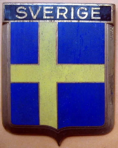 Badge auto car drago 1950s original Sverige Sweden