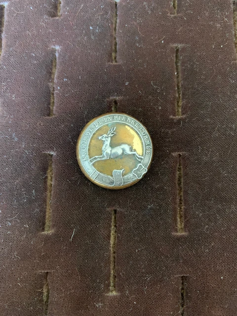 Bouton de Vénerie Ancien Chien Equipage Dog Hunting Button