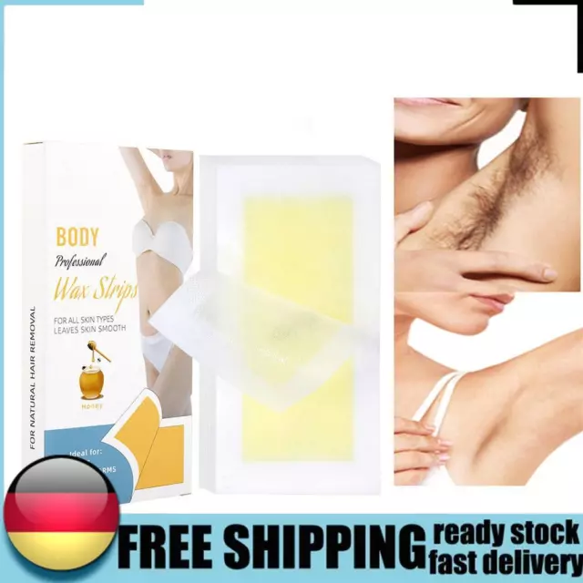 20pcs Underarm Hair Removal Wax Paper Face Leg Eyebrow Hair Sticker (Honey) DE