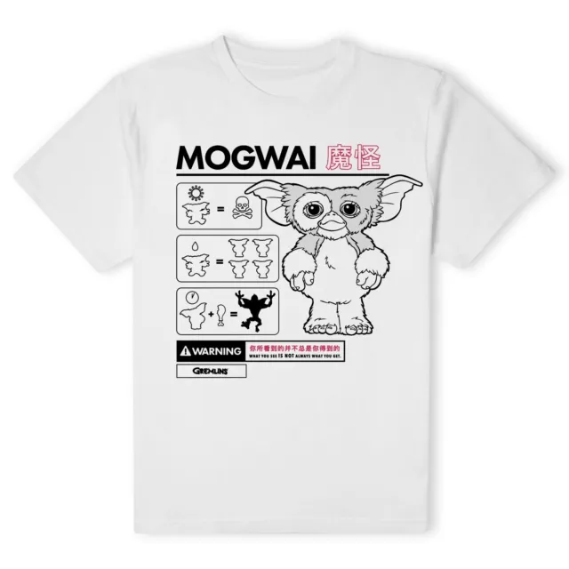 Official Gremlins Mogwai Instructional Unisex T-Shirt - White