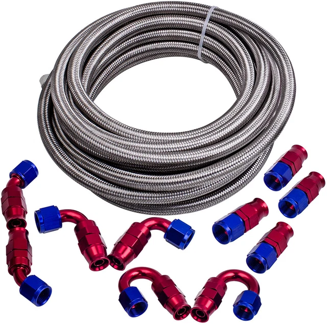 Fuel Line Yiuiy LokoCar Stainless Steel Braided Fuel Hose Line - Foto 14