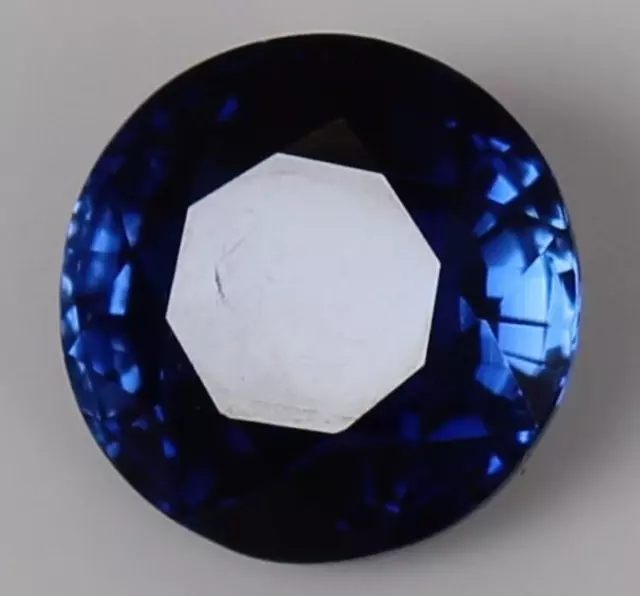 Bleuet saphir bleu naturel 9,35 ct taille ronde facettes pierres précieuses... 2