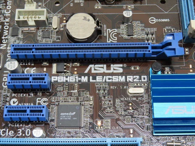 ASUS P8H61-M LE/CSM R2.0 Intel H61 Lga1155 Motherboard W/ I/O Plate £48 ...