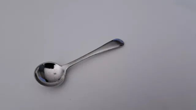 WILLIAM PAGE Victorian Silver Plated Small Salt / Mustard Spoon - late 1800s?
