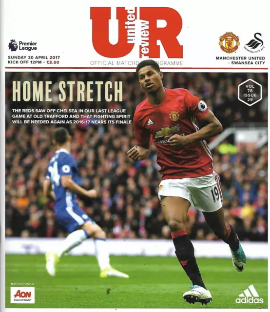 MANCHESTER UNITED MAN UTD v SWANSEA CITY PREMIER LEAGUE 2016/17 MINT