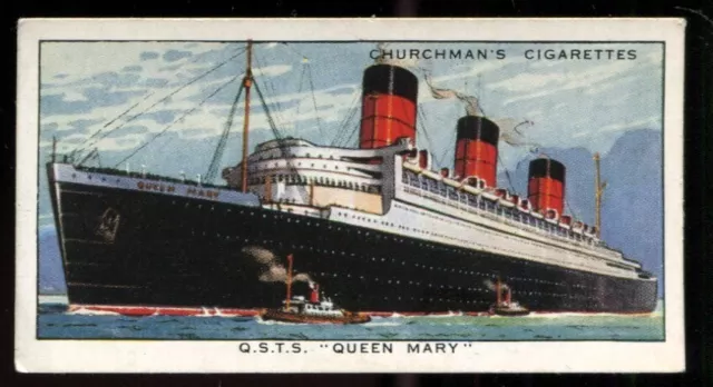 Tobacco Card, Churchman, THE STORY OF NAVIGATION, 1936, QSTS Queen Mary, #50