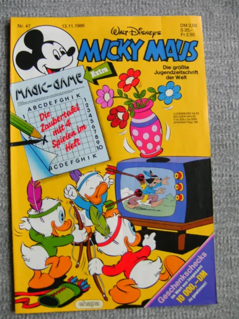 Micky Maus Hefte, Nr. 47  / Jahrg.1986,  Comics, Walt Disney,