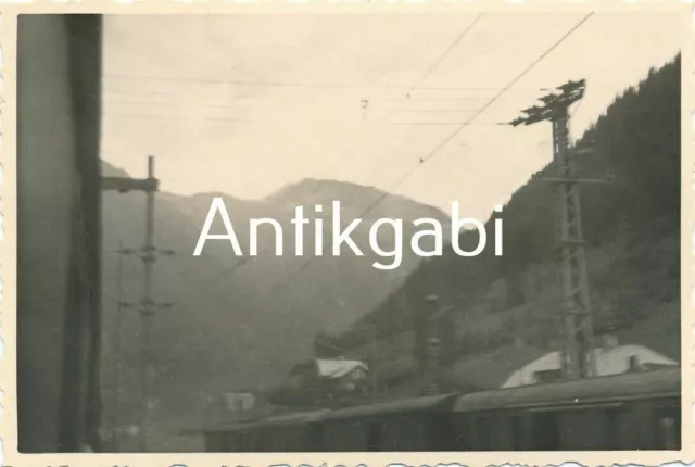 Foto WK2 Soldaten Luftwaffe Bahnfahrt Ankogel bei Mallnitz Austria B1.14