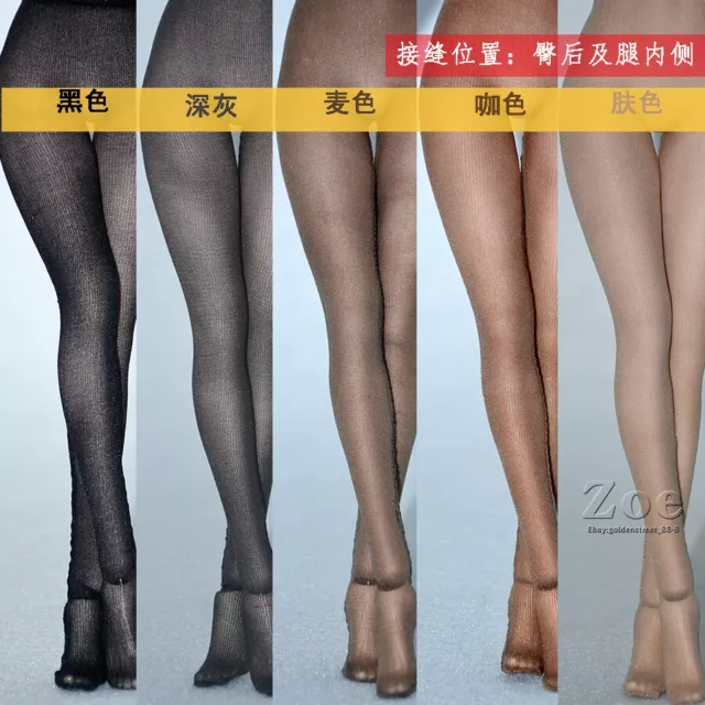 1/6 Ultra-thin Stockings Perspective Socks Clothes Fit 12'' Female PH Figure Toy