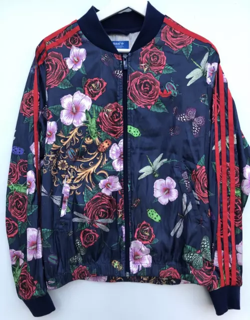 ADIDAS RITA ORA SUPERGIRL Jacket Floral Full Zip Lightweight Womens 10
