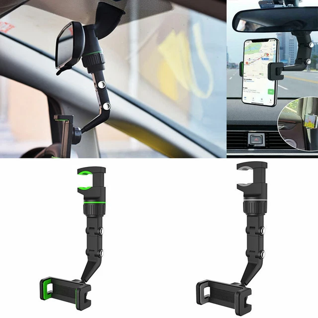 360° Rotation Réglable Support Portable Rétroviseur De Voiture Miroir Montage