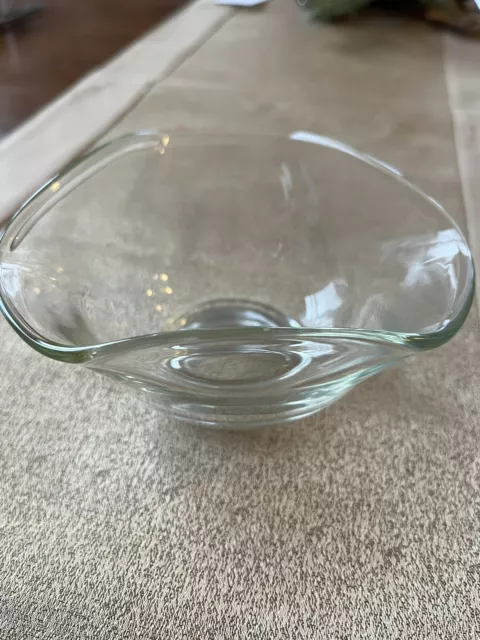 VTG MCM Chip and Dip Bowl Set Parts - DIP BOWL ONLY Clear Glass-Pyrex-Anchor